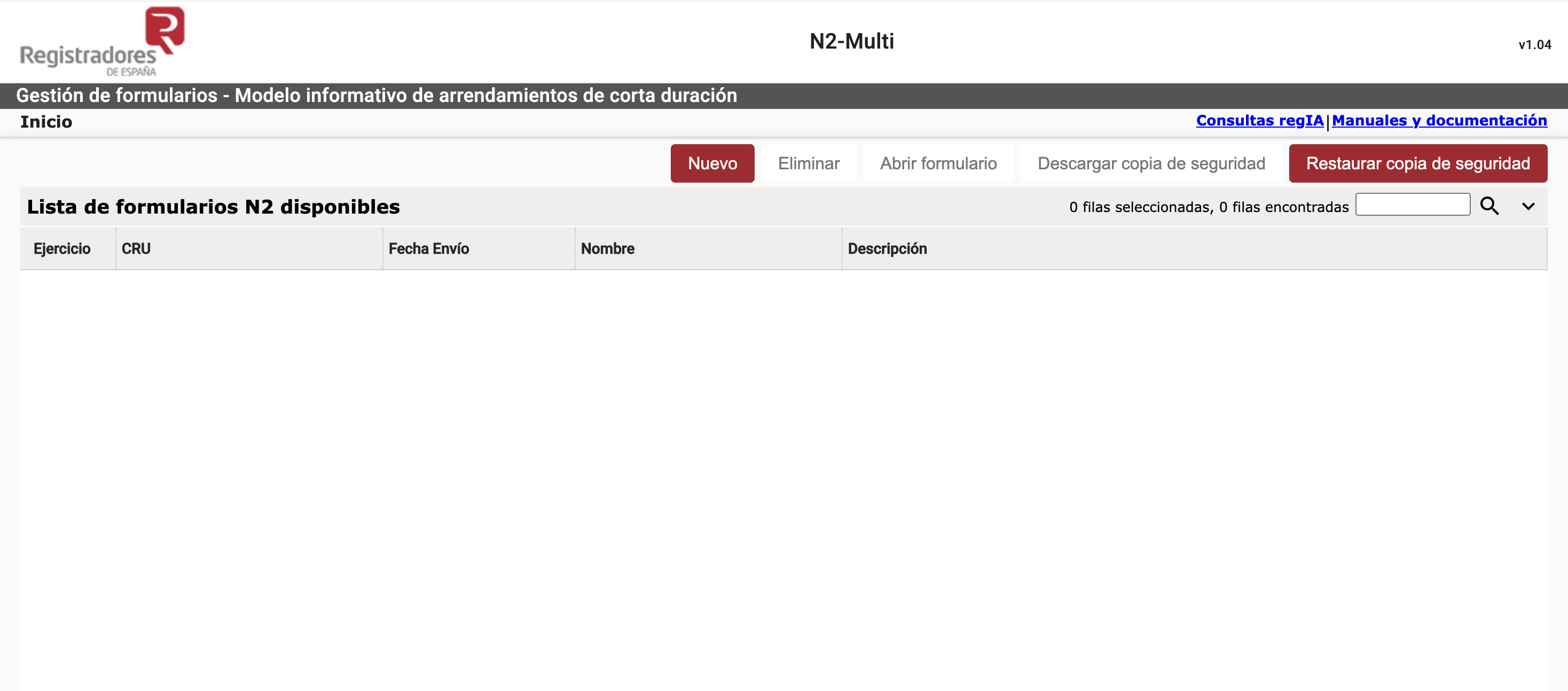 Nueva forma de presentar el Modelo informativo de arrendamientos de corta duración: N2Multi online
