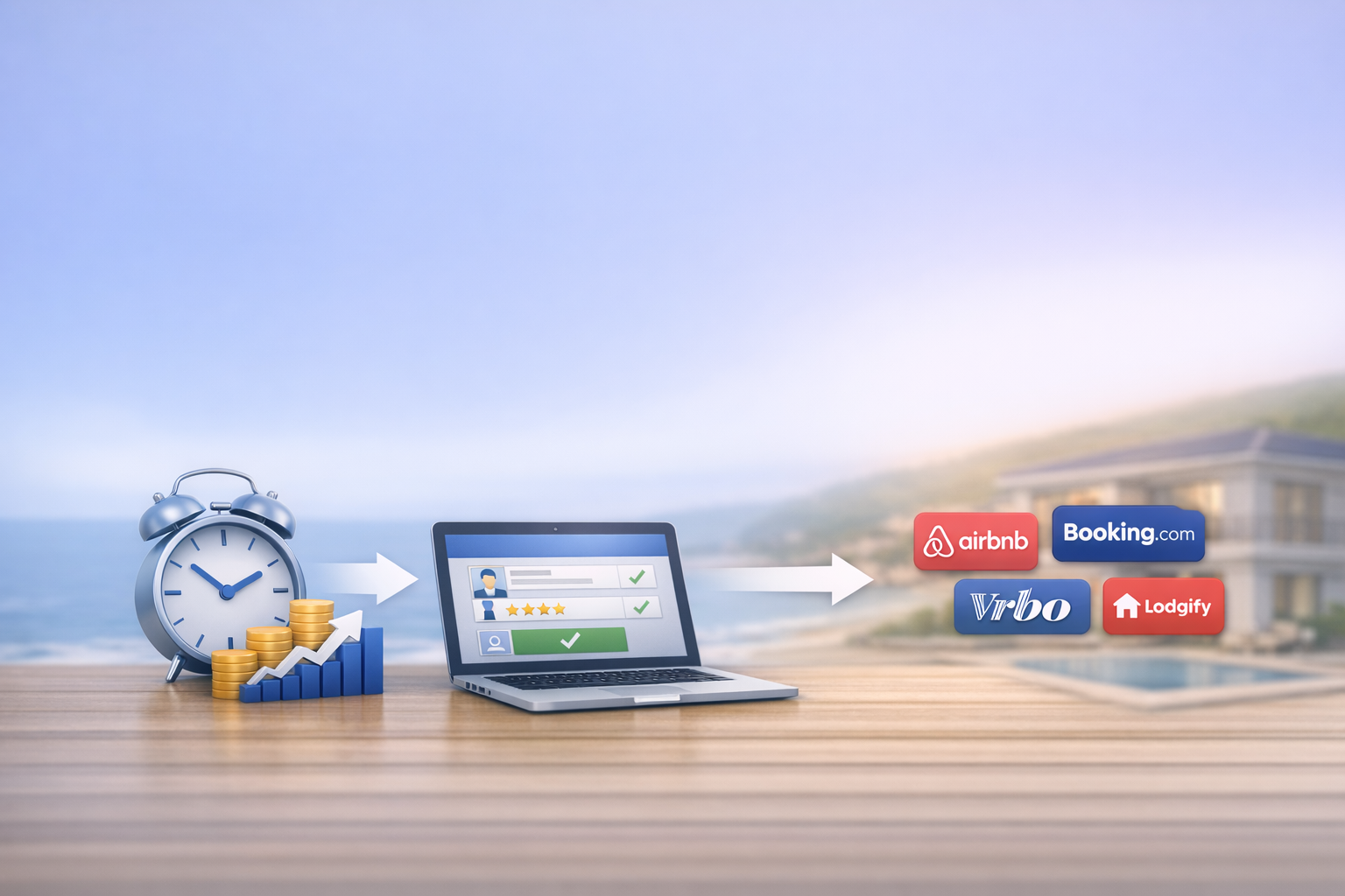 Cómo ahorrar tiempo y conseguir más reservas en Airbnb, Vrbo y Booking.com en 2026