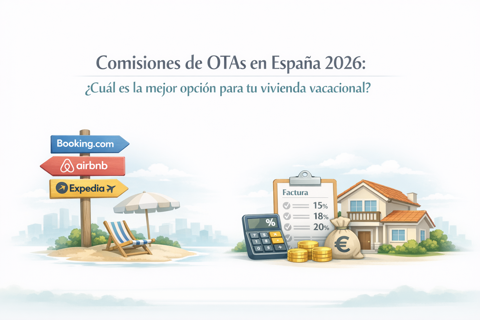 Comisiones de OTAs en España 2026: ¿Cuál es la mejor opción para tu vivienda vacacional?
