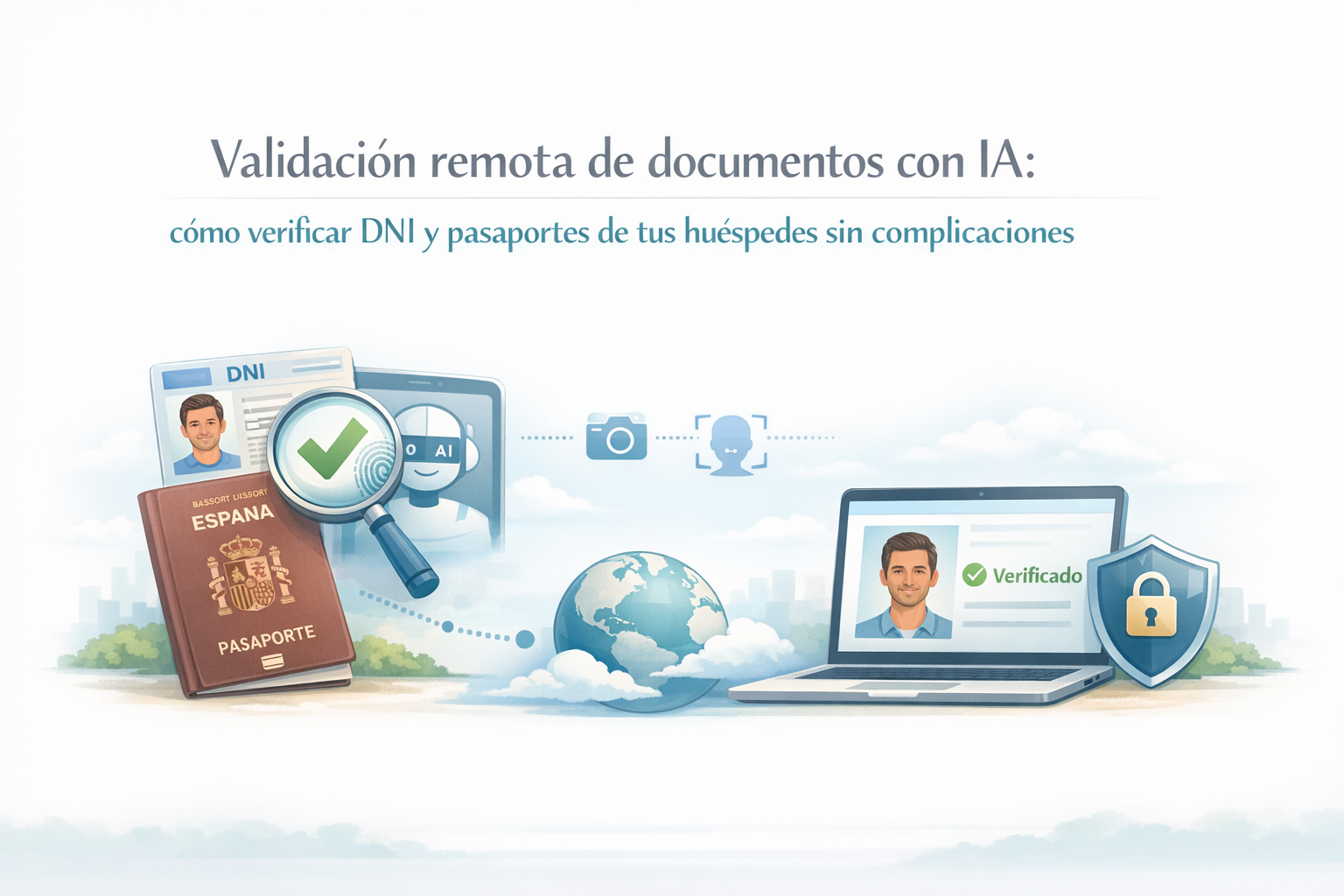 Validación remota de documentos con IA: cómo verificar DNI y pasaportes de tus huéspedes sin complicaciones