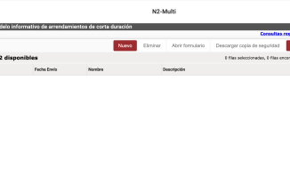 Nueva forma de presentar el Modelo informativo de arrendamientos de corta duración: N2Multi online